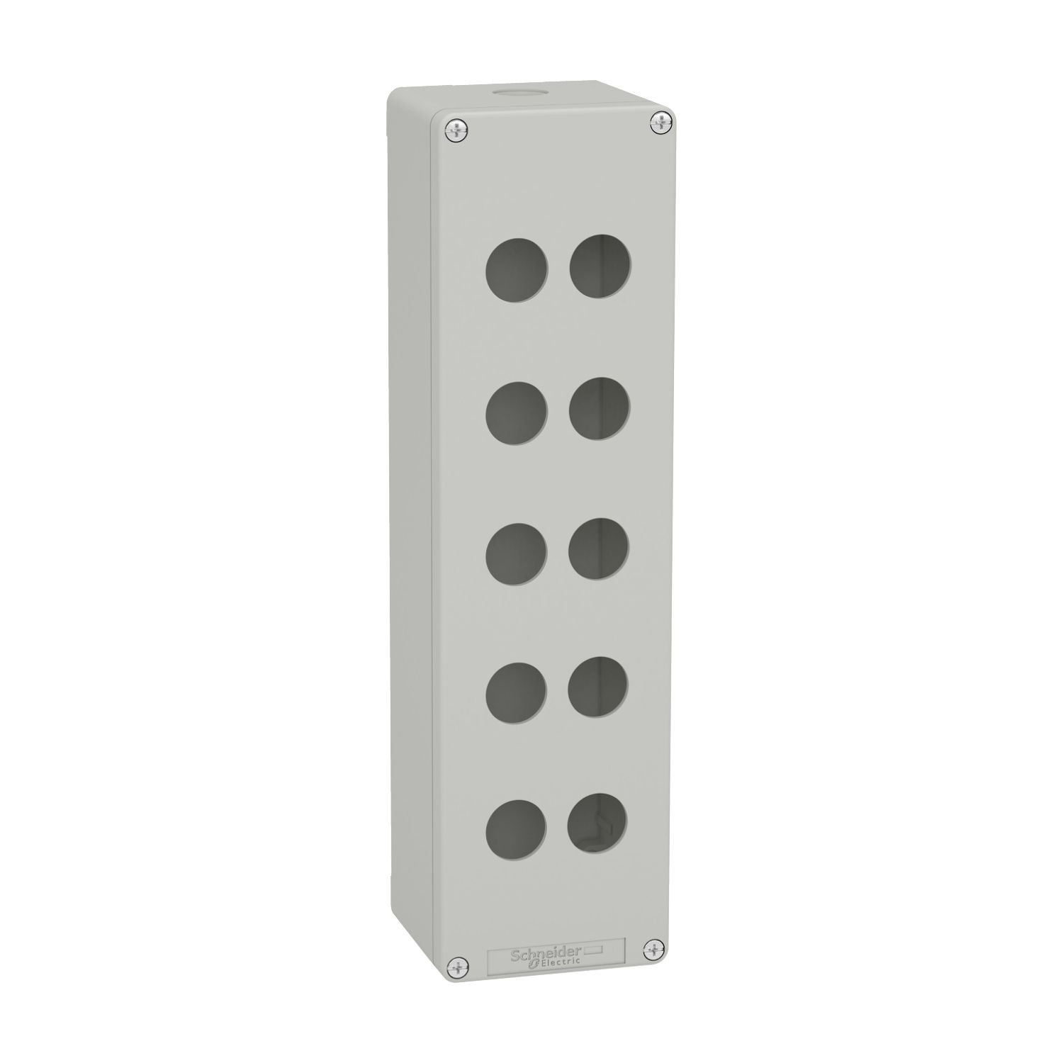 Picture of Die cast empty control station, Harmony XAP, XB2 SL, aluminium, grey, M32, 10 cut outs 22mm, 85x310x77mm