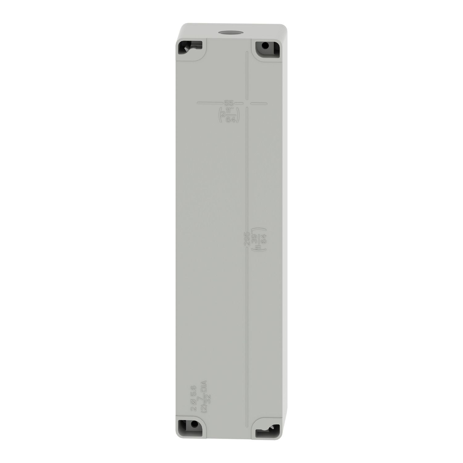 Picture of Die cast empty control station, Harmony XAP, XB2 SL, aluminium, grey, M32, 10 cut outs 22mm, 85x310x77mm