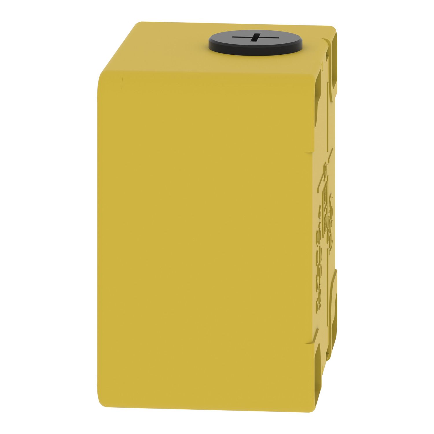 Picture of Empty control station, Harmony XAP, XB2 SL, zinc alloy, yellow, M20, undrilled, 80x80x51,5mm, UL cULus