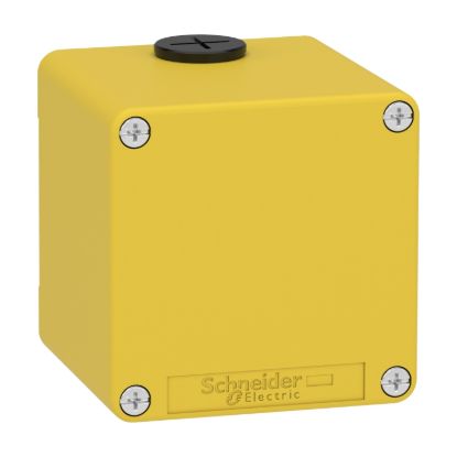 Picture of Empty control station, Harmony XAP, XB2 SL, zinc alloy, yellow, M20, undrilled, 80x80x77mm, UL cULus