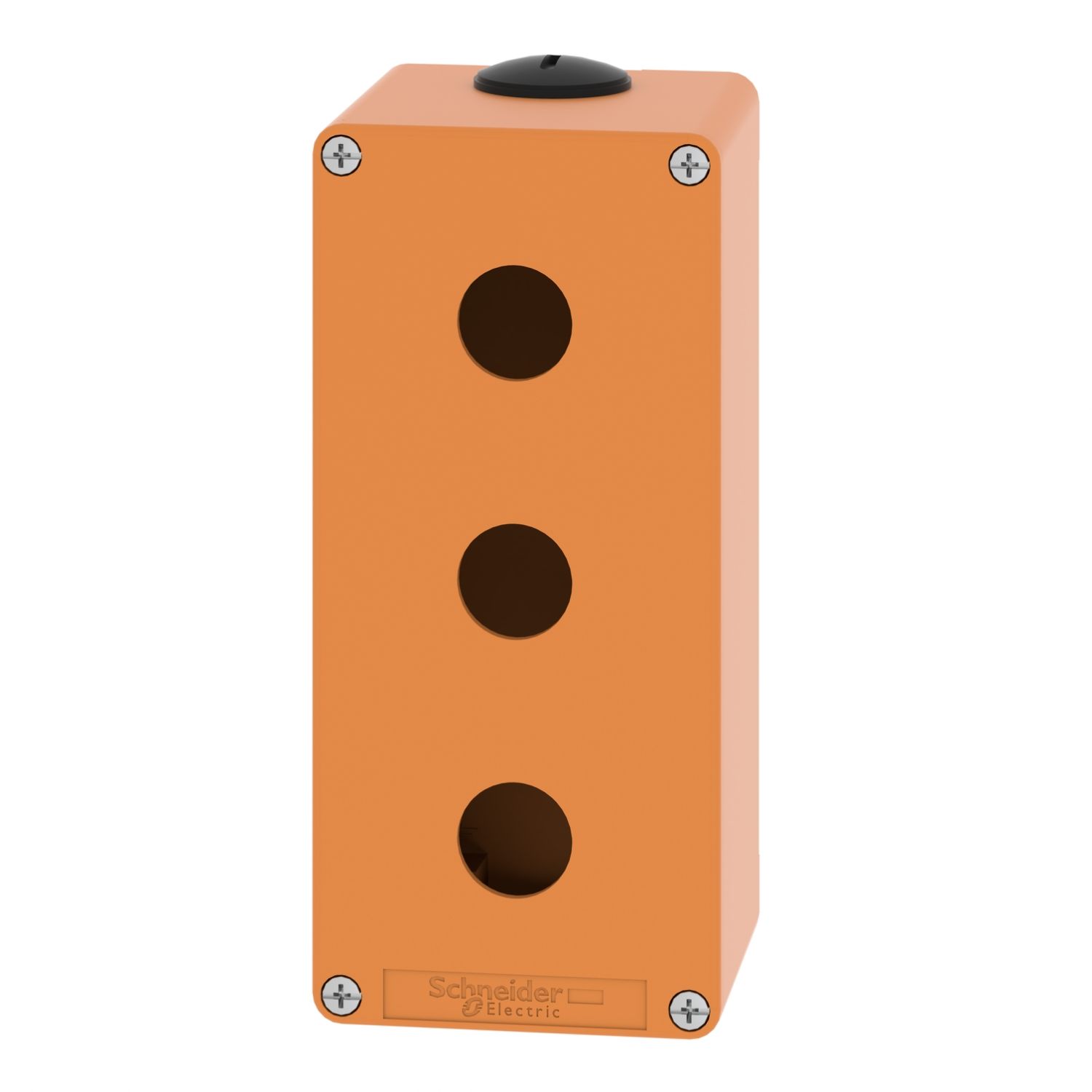 Picture of Empty control station, Harmony XAP, XB2 SL, zinc alloy, orange, M25, 3 cut outs 22mm, 80x175x77mm