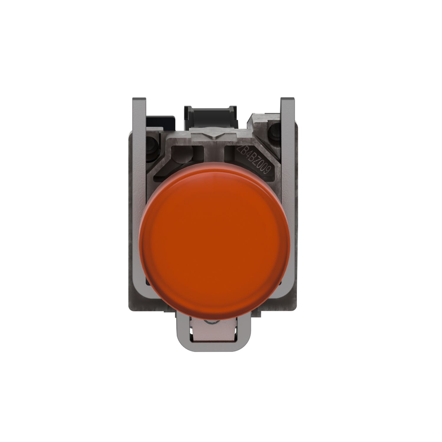 Picture of Pilot light, Harmony XB4,metal, orange, 22mm, universal LED, plain lens, 110...120V AC