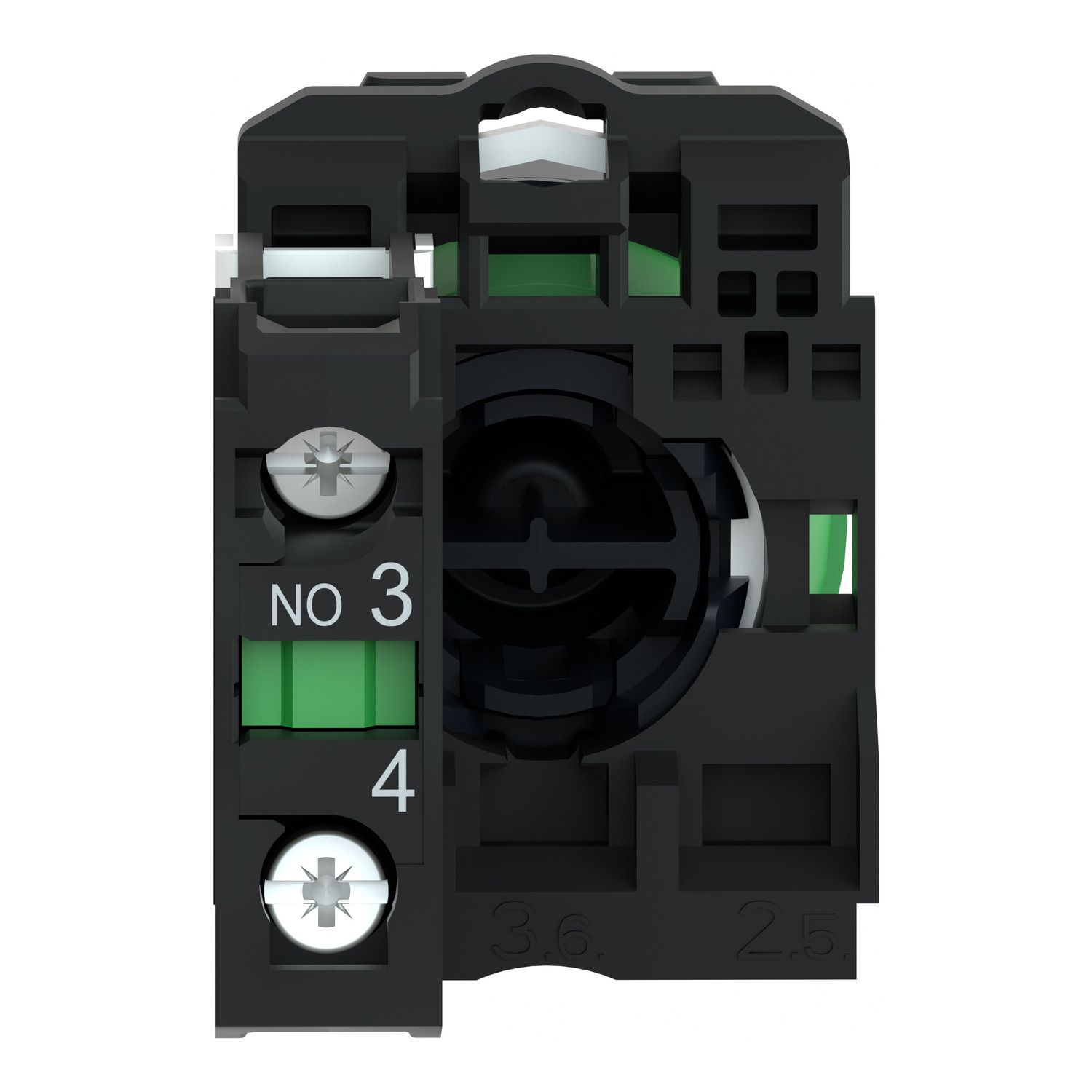 Picture of Push button, Harmony XB5, plastic, flush, black, 22mm, spring return, unmarked, 1NO