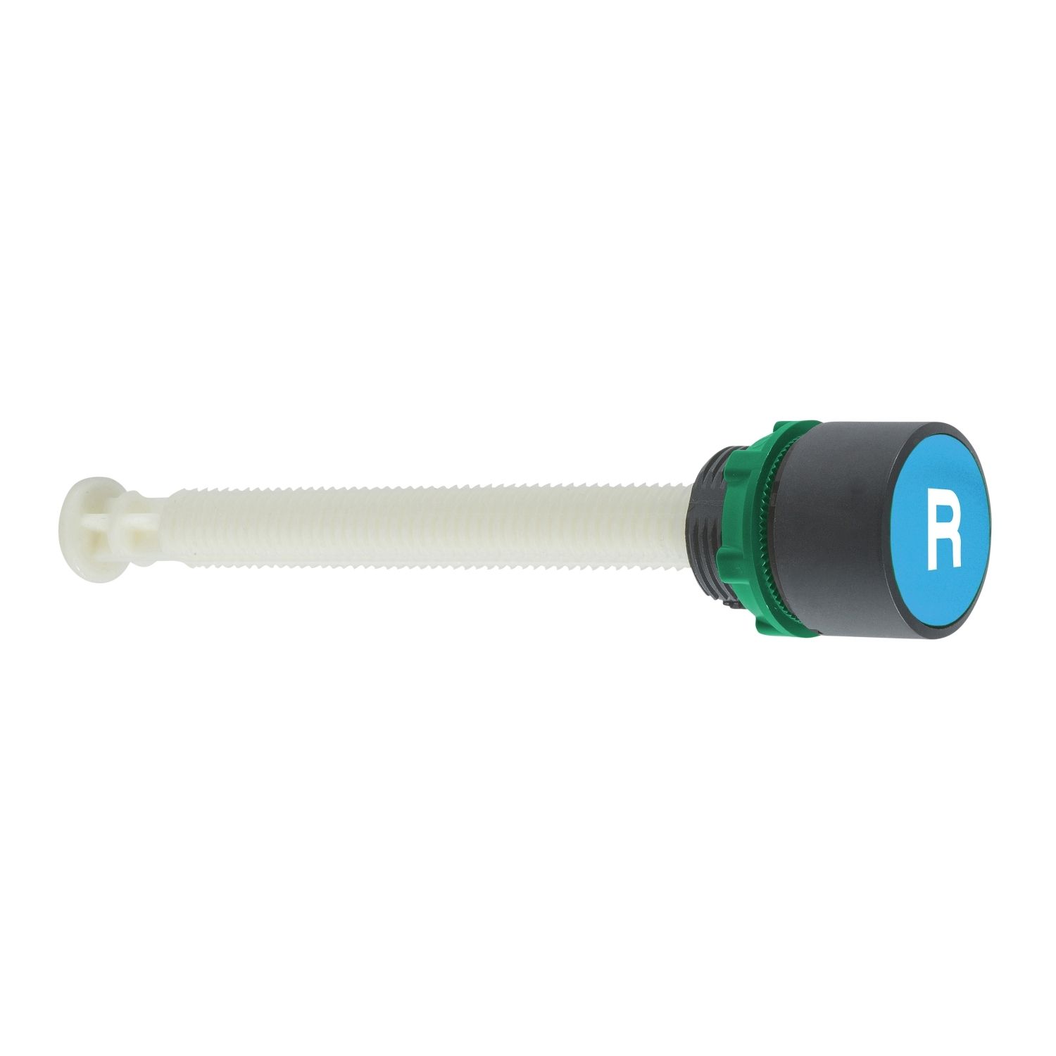 Picture of Pushs button reset for 17...120mm actuation distance, Harmony XB5, plastic, flush, blue, 22mm, marked R