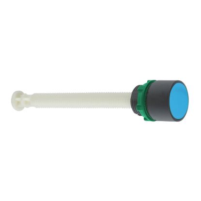 Picture of Manual overload reset push button, Harmony XB5, plastic, for 120...257mm actuation distance, flush, blue, 22mm, marked R