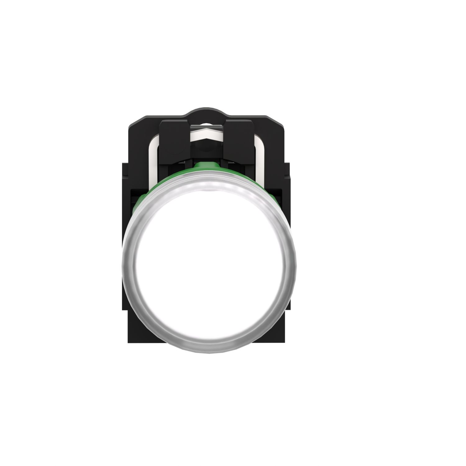 Picture of Pilot light, Harmony XB5, grey plastic, white, 22mm, universal LED, plain lens, 230...240V AC
