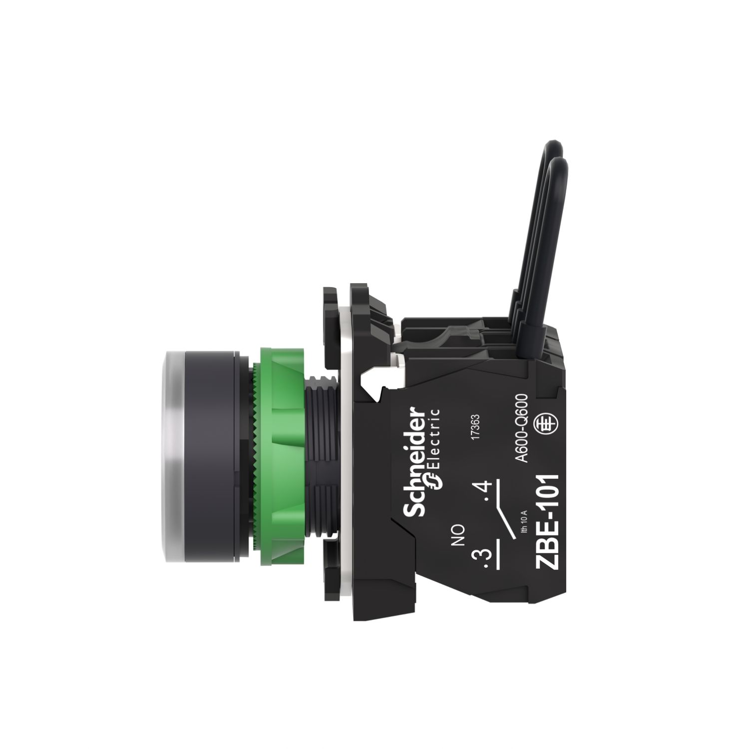 Picture of Push to test pilot light, Harmony XB5, universal LED,  white, plastic, 22mm, 110...120V