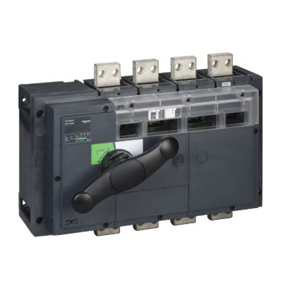 Picture of switch disconnector, Compact INV1250, visible break, 1250A, standard version with black rotary handle, 4 poles