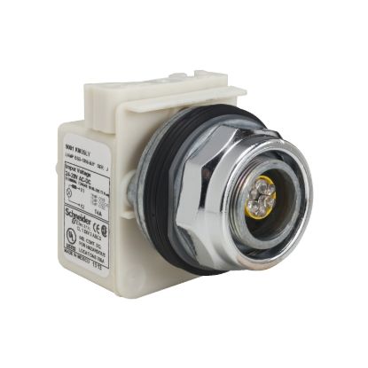Picture of Push-to-test pilot light head, Harmony 9001K, metal, without cap, 30mm, without bulb, 6V
