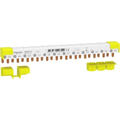 Picture of comb busbar, Acti9, 3P+N balanced, 9 mm pitch, 12 modules, 80 A