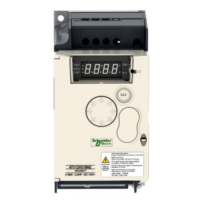 Picture of variable speed drive, Altivar 12, 0.18kW, 0.25hp, 200 to 240V, 3 phases