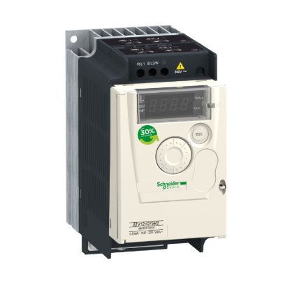 Picture of Variable speed drive ATV12, Altivar 12, 0.55kW, 0.75hp, 200..240V, 1ph, with heat sink