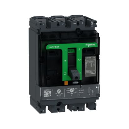 Picture of Circuit breaker, ComPacT NSX100B, 25kA/415VAC, 3 poles, TMD trip unit 40A