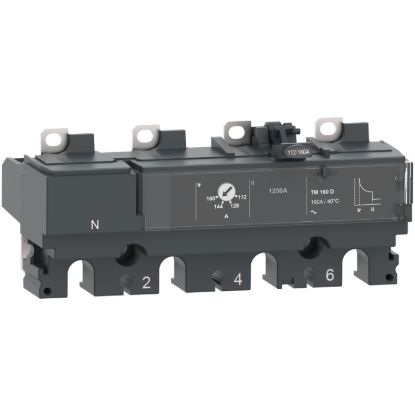 Picture of Trip unit TM160D, ComPacT NSX160, 4 poles 3D (neutral not protected), thermal magnetic protections, 160A rating