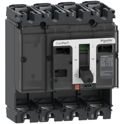 Picture of Circuit breaker basic frame, ComPacT NSX160F DC, 36kA/750VDC, 4 poles, 160A frame rating, without trip unit