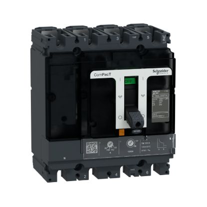 Picture of Circuit breaker, ComPacT NSX125 DC PV, 10kA/1000VDC, 4 poles, TM-DC PV trip unit 125A