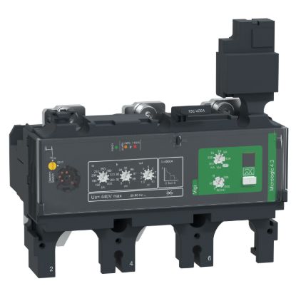 Picture of Trip unit MicroLogic Vigi 4.3, ComPacT NSX400/630, 3 poles, electronic basic and earth leakage protections, 400A rating