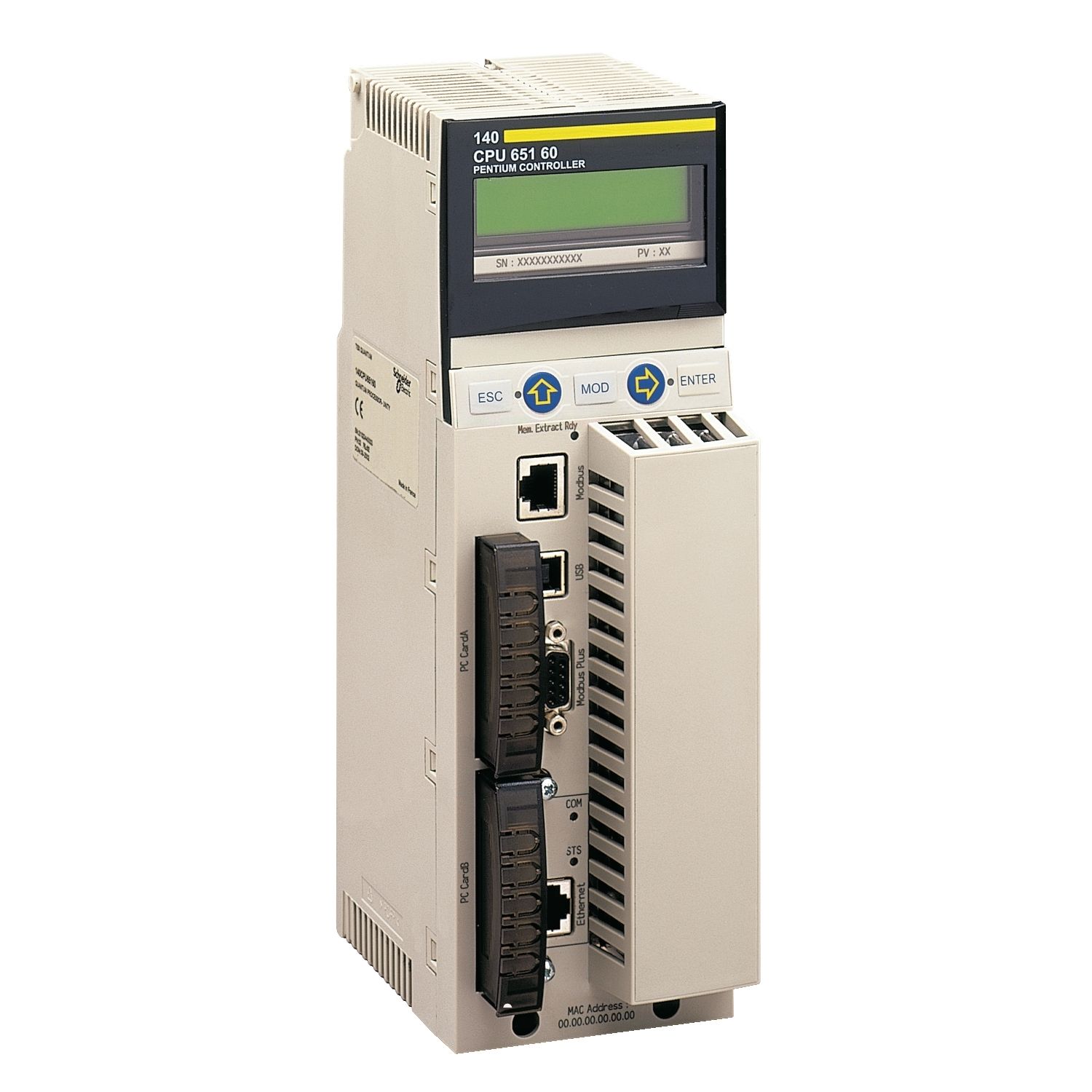 Picture of Unity processor Modicon Quantum - 768 kB - 166 MHz - coated
