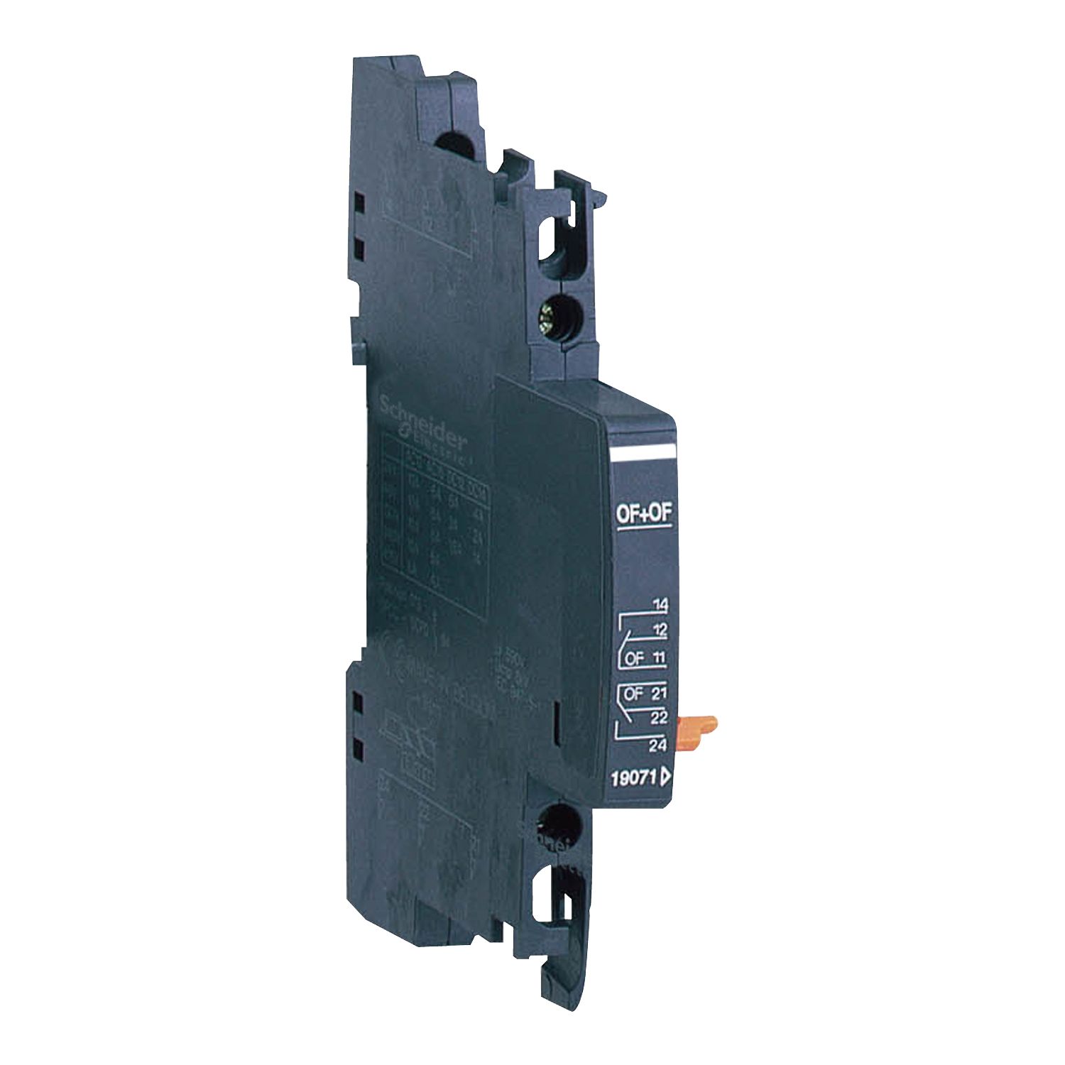 Picture of Auxiliary double OC contact, Acti9 NG125, 2 OC, 220VAC to 240VAC (max 6A), 415VAC (max 3A)