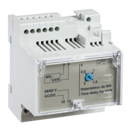 Picture of MN delay unit, MasterPact NT/NW, ComPacT NS, adjustable time delay 0.5s to 3s, 380/480VAC 50/60Hz, spare part