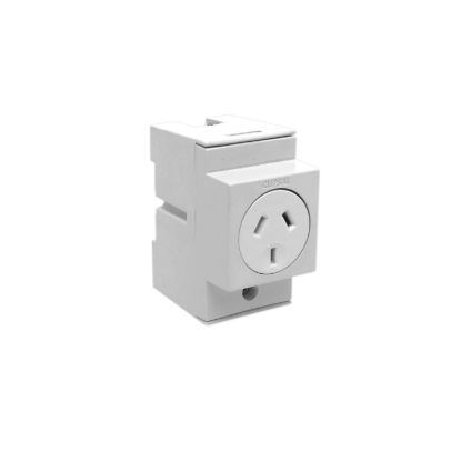 Picture of Socket outlet, Clipsal - Max 4, DIN Mounted 10 A 250 V 3 pin 2.5 module double pole