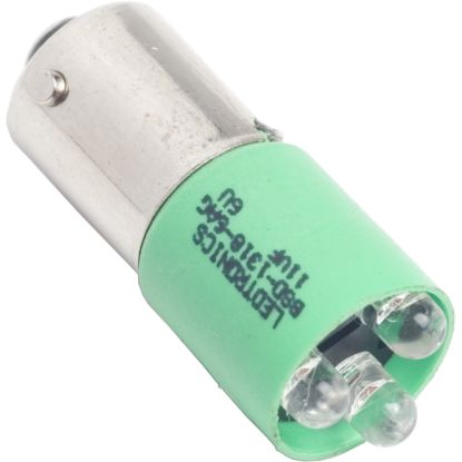 Picture of LED, Harmony 9001K, Harmony 9001SK, for LED light block, BA 9s, green LED