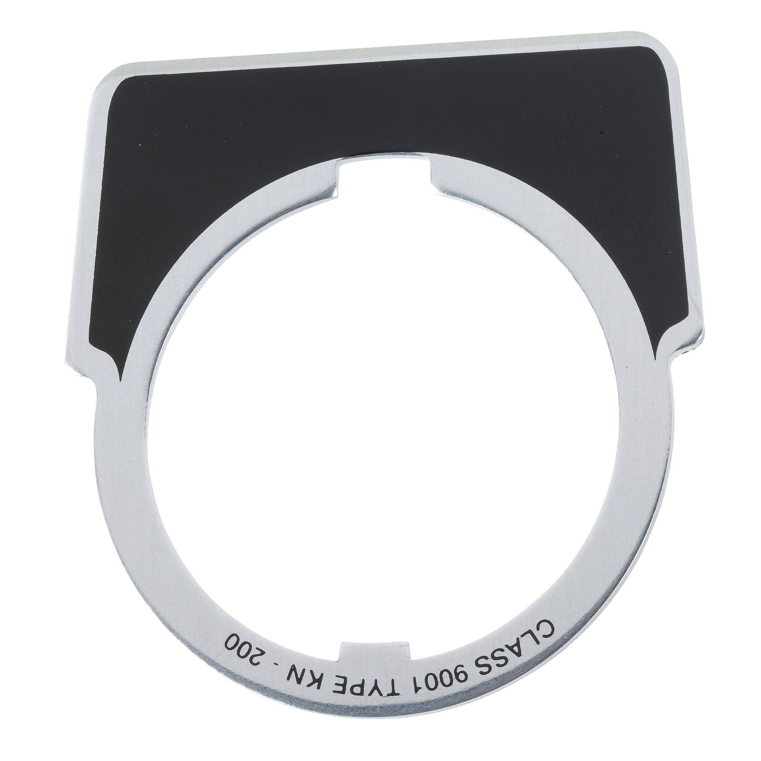 Picture of Blank legend, Harmony 9001K, Harmony 9001SK, 30mm, aluminium, black with silver letters, 40x43mm