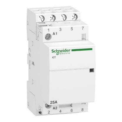 Picture of Contactor, Acti9, iCT, 4 poles, 4 NO, 25 A, 220..240 V AC