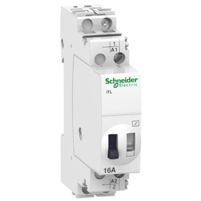 Picture of Impulse relay, Acti9, iTL, 1P, 1NO, 16A, coil 12 VAC 50/60Hz- 6 VDC