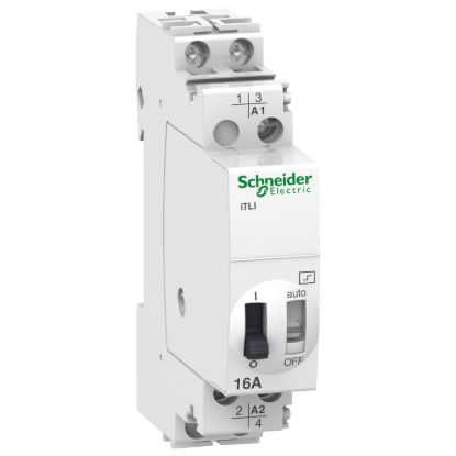 Picture of Impulse relay, Acti9, iTLI, 2P, 1NO+1NC, 16A, coil 12 VDC, 24 VAC 50/60Hz