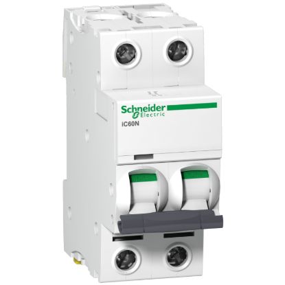 Picture of Miniature circuit breaker (MCB), Acti9, iC60N Disbo, 2P, 20A, C curve, 6000A (IEC/EN 60898-1), 10kA (IEC/EN 60947-2)