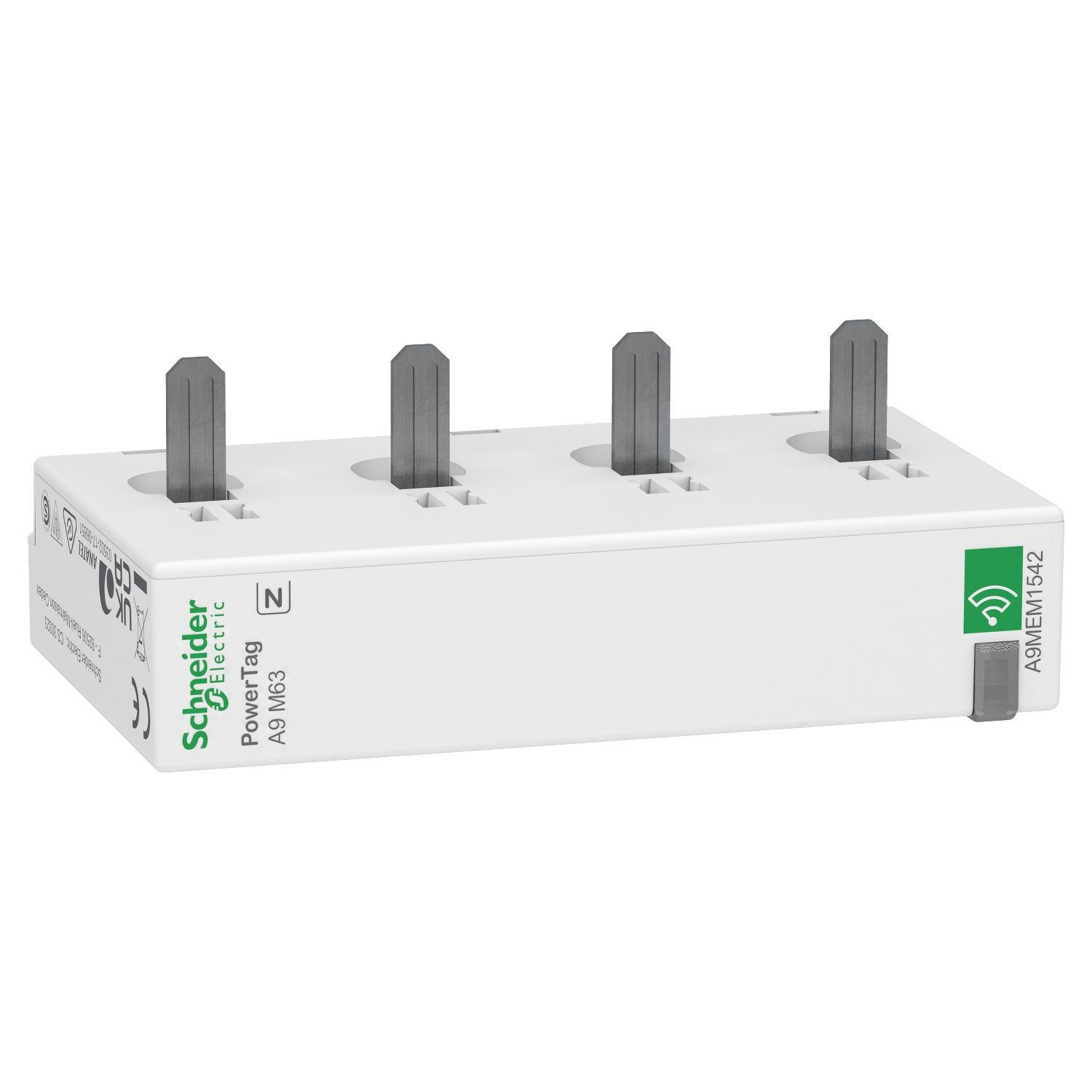 Picture of Energy sensor, PowerTag, PowerTag Monoconnect 63A 3P+N bottom position