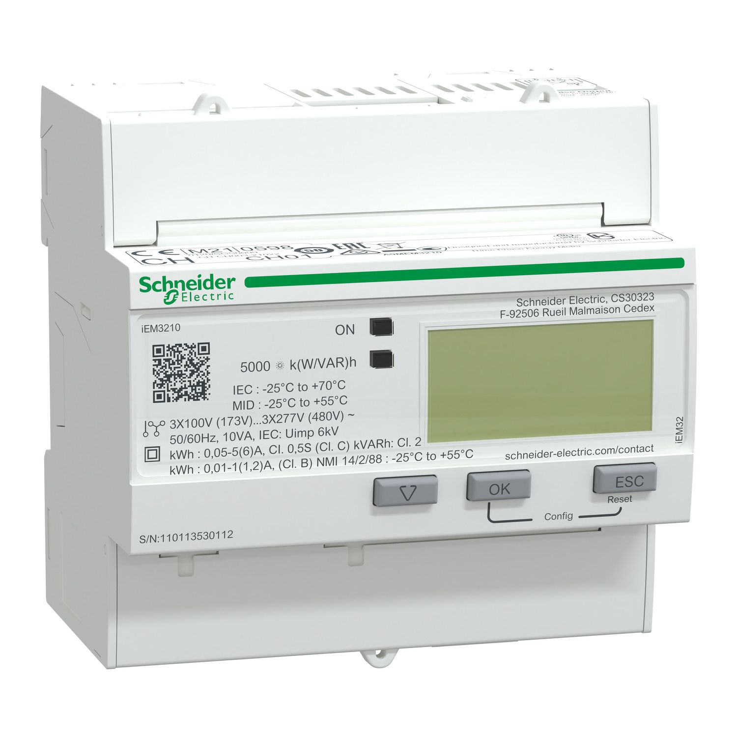 Picture of IEM3210 energy meter, Acti9, CT - 1 pulse O - MID