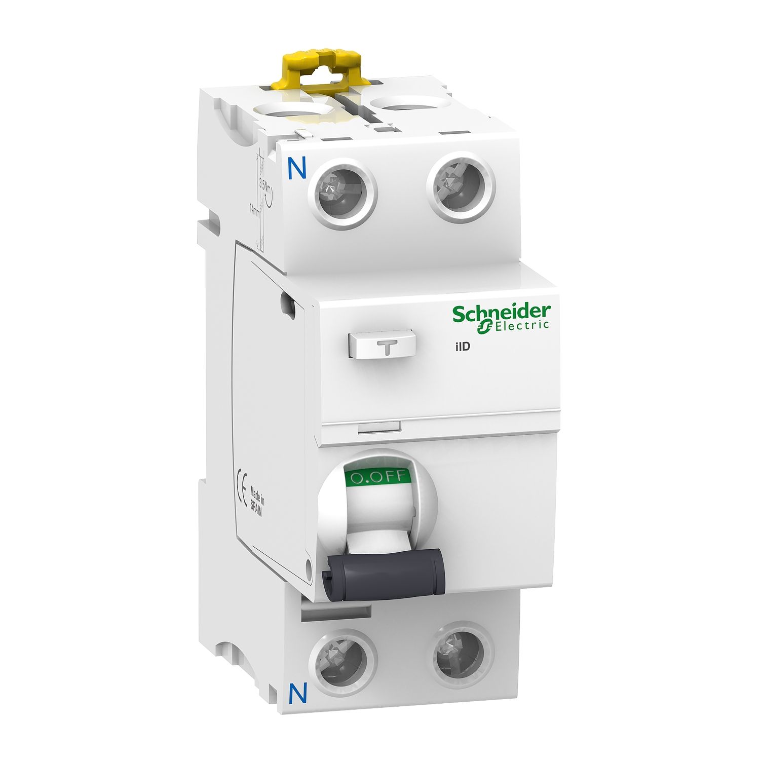 Picture of Residual current circuit breaker (RCCB), Acti9, iID, 2P, 63A, A type, 30mA