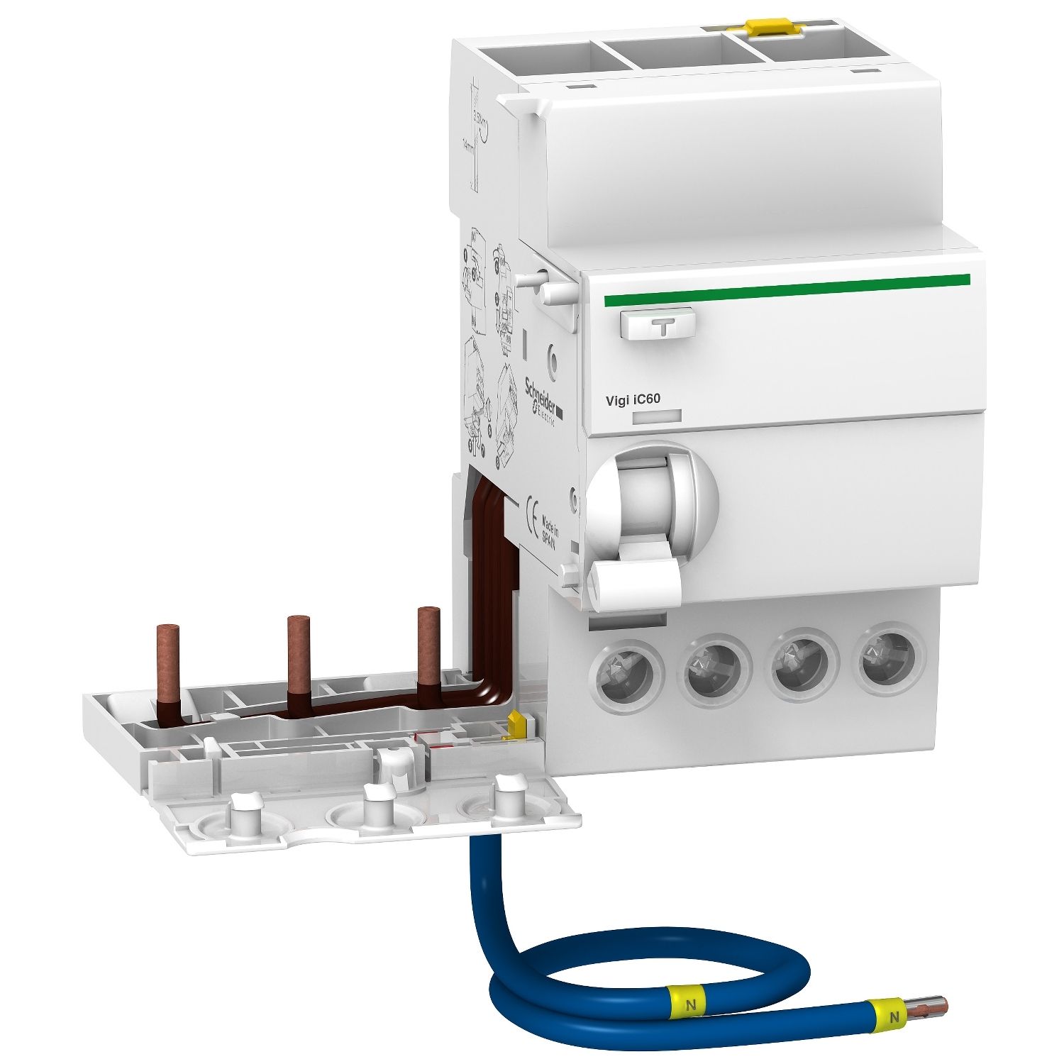 Picture of Earth leakage add-on block, Acti9, 3P + N, 63A, 300mA, A type