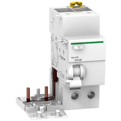 Picture of Earth leakage add-on block, Acti9, 2P, 63A, 300mA, A type