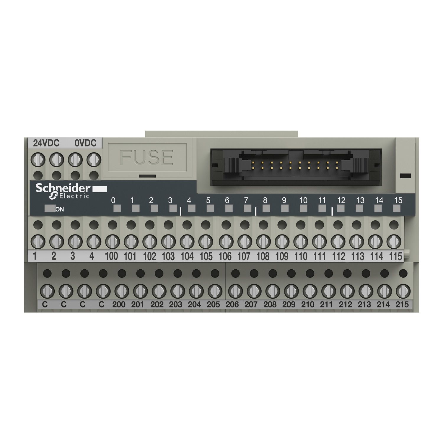 Picture of passive connection sub-base ABE7 - 16 inputs or outputs - Led