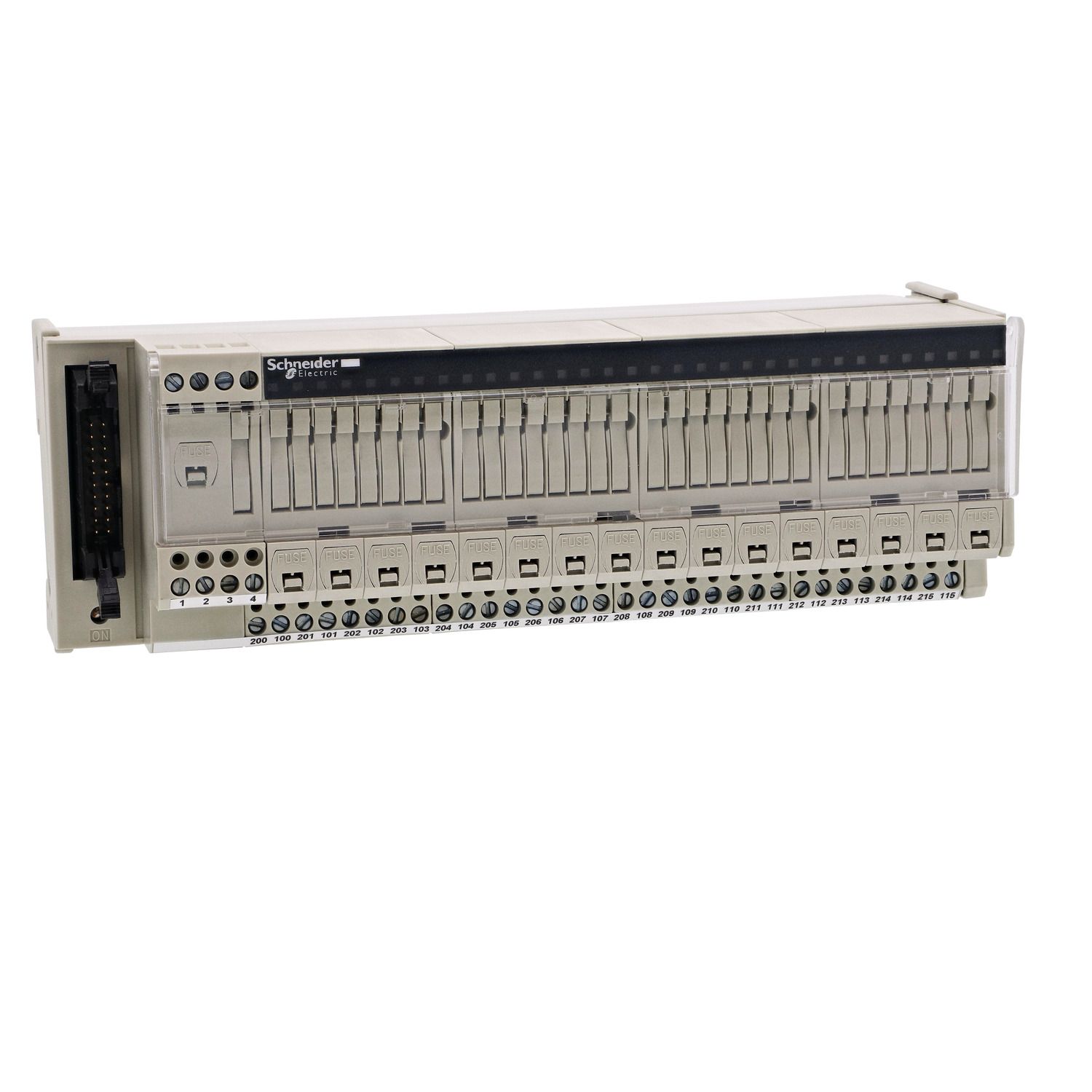 Picture of passive connection sub-base ABE7 - 16 outputs - fuses - Led - isolator