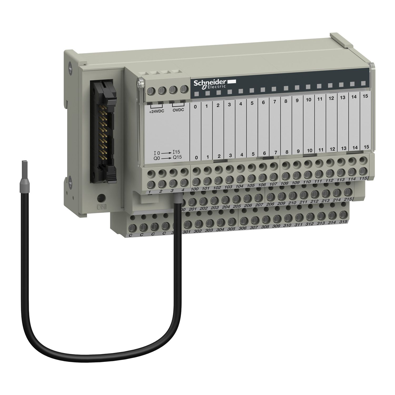 Picture of passive connection sub-base ABE7 - 16 inputs or outputs - Led