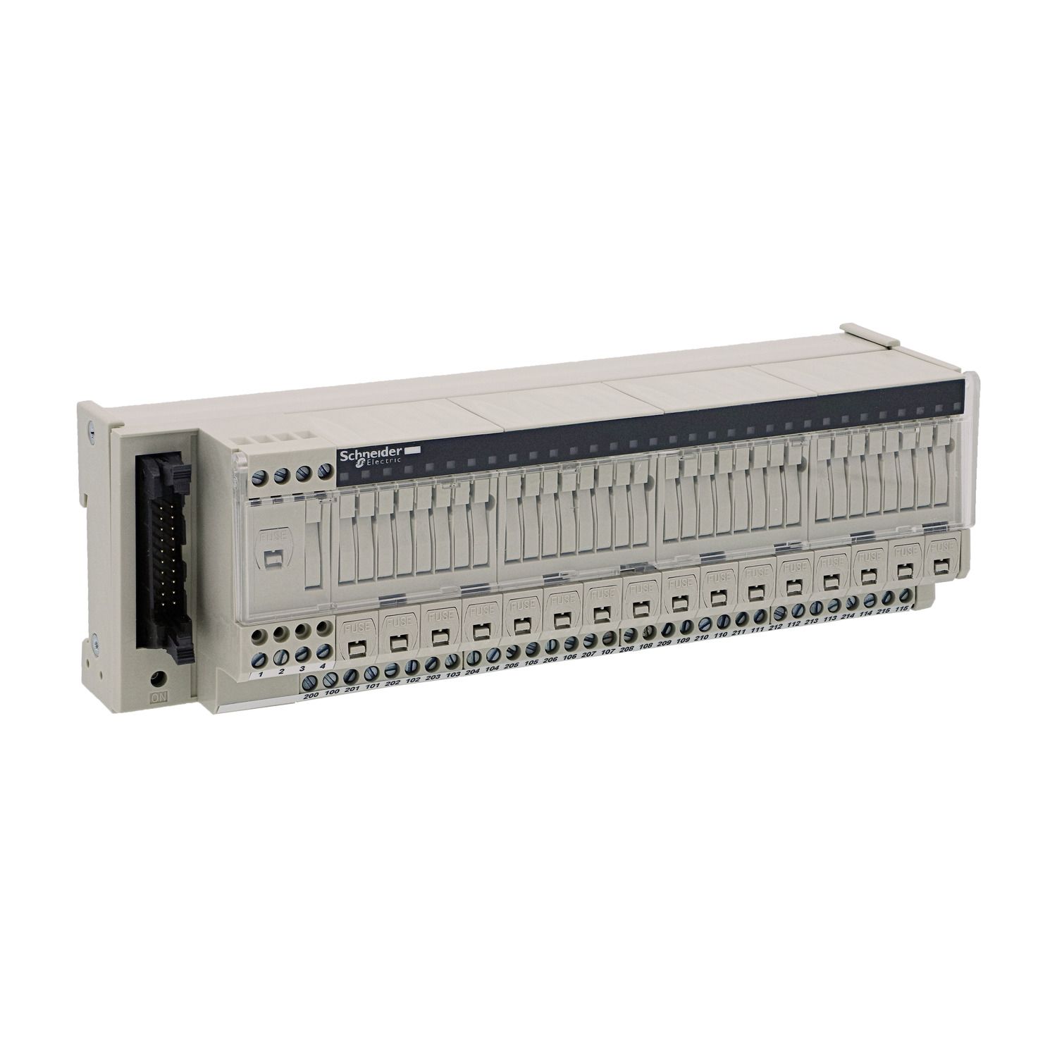 Picture of passive connection sub-base ABE7 - 16 inputs - fuses - Led - isolator