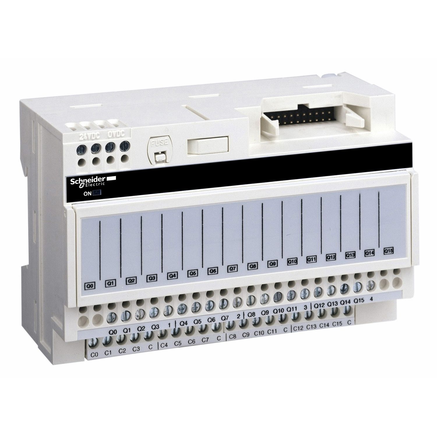 Picture of sub-base for plug-in relay ABE7 - 16 channels - relay 5 mm