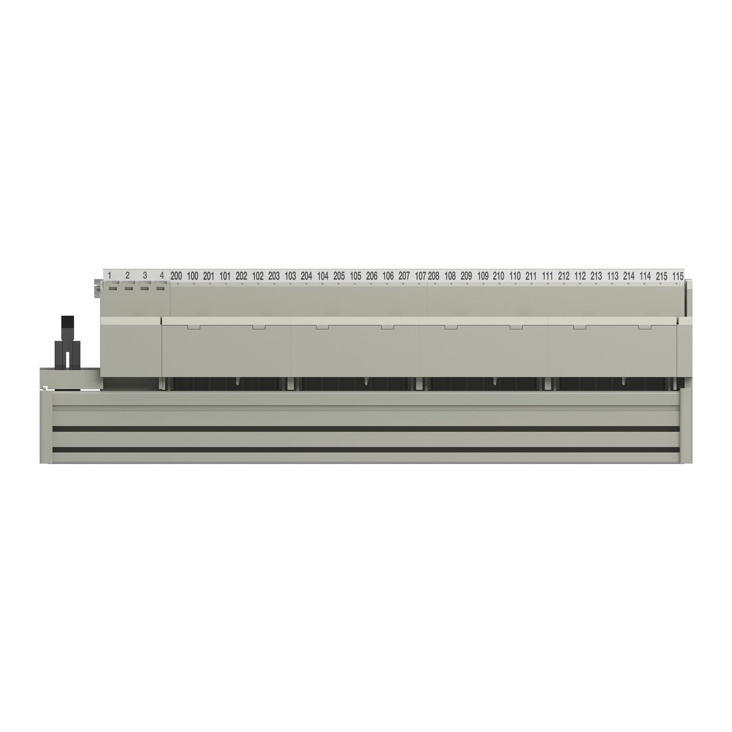 Picture of sub-base - soldered electromechanical relays ABE7 - 16 channels - relay 10 mm