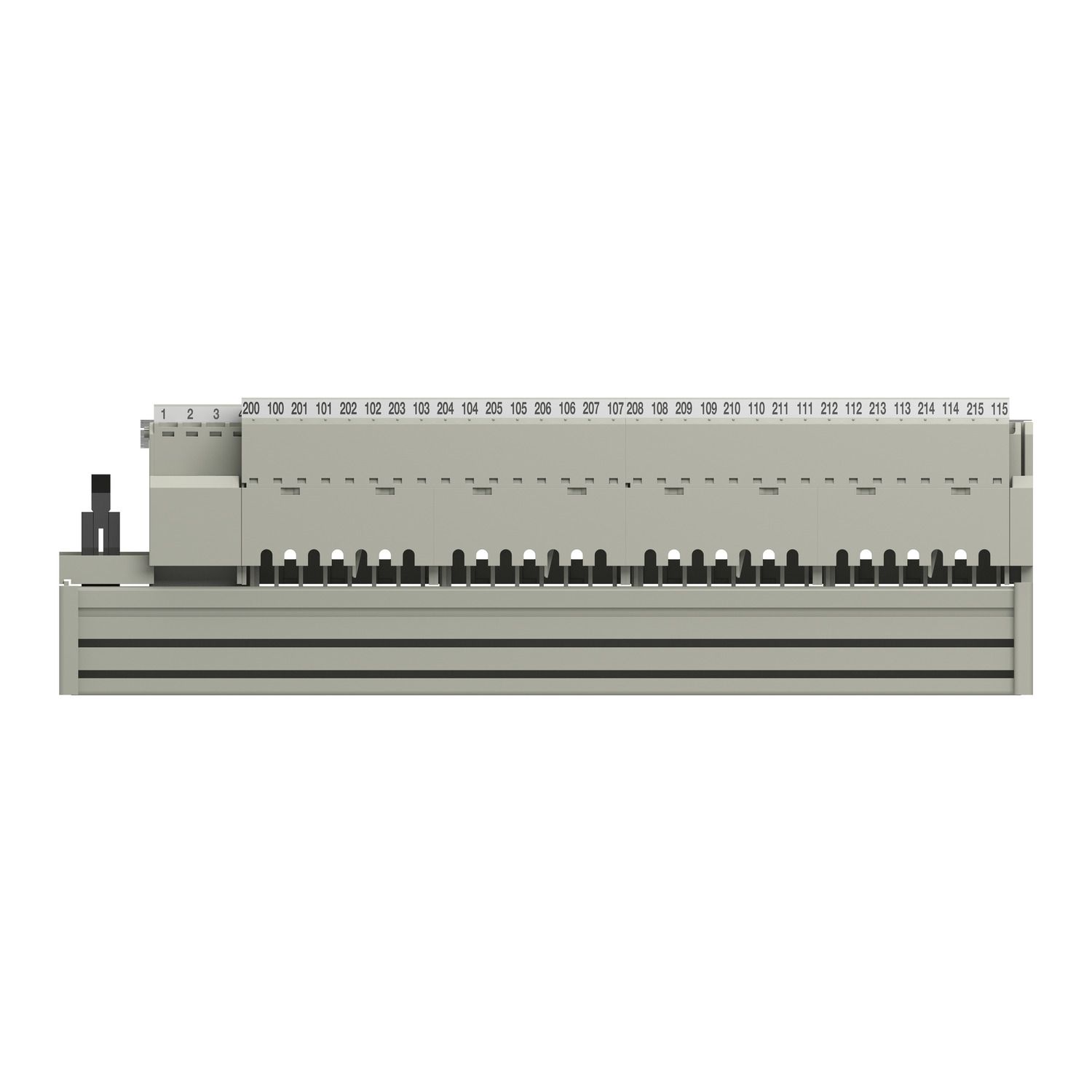Picture of sub-base - soldered solid state output relay ABE7 - 16 inputs - 115 V AC