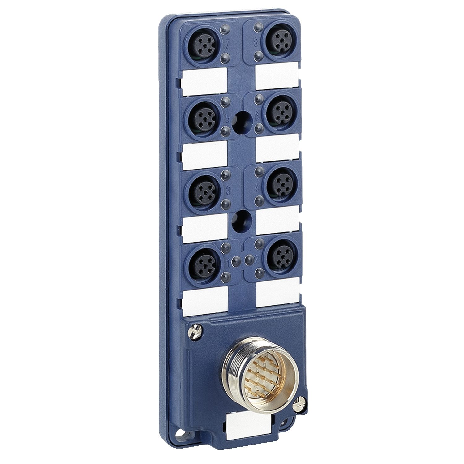 Picture of IP67 passive splitter box - cable 5 m - with 8 channels M12 connector - Led