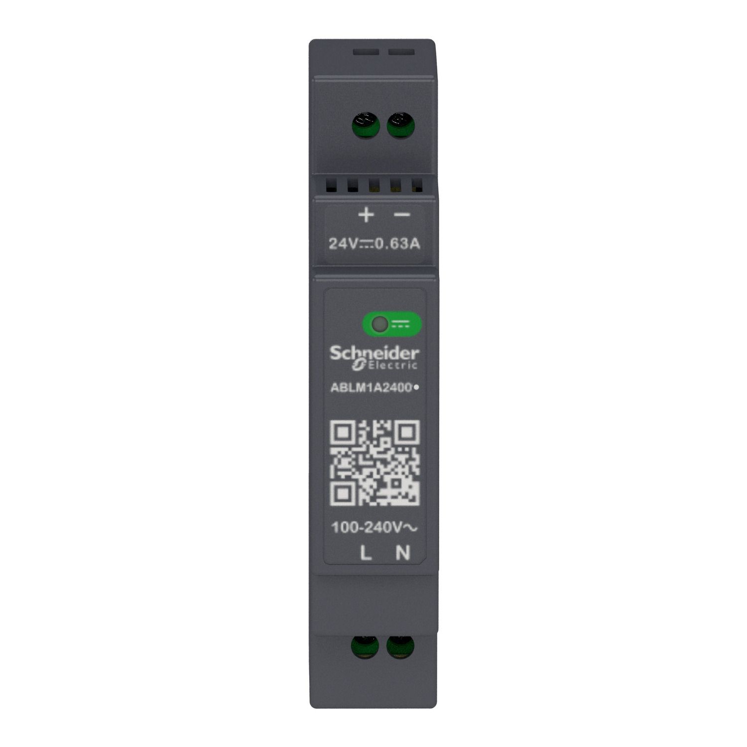 Picture of Regulated Power Supply, 100 to 240V AC, 24V, 0.4A, single phase, Modular