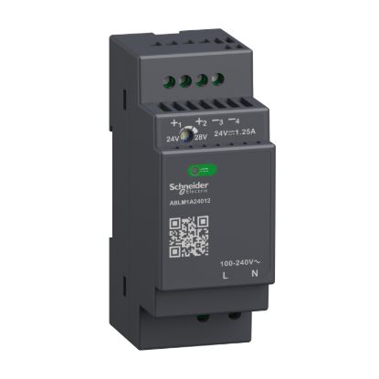 Picture of Regulated Power Supply, 100 to 240V AC, 24V, 1.2A, single phase, Modular