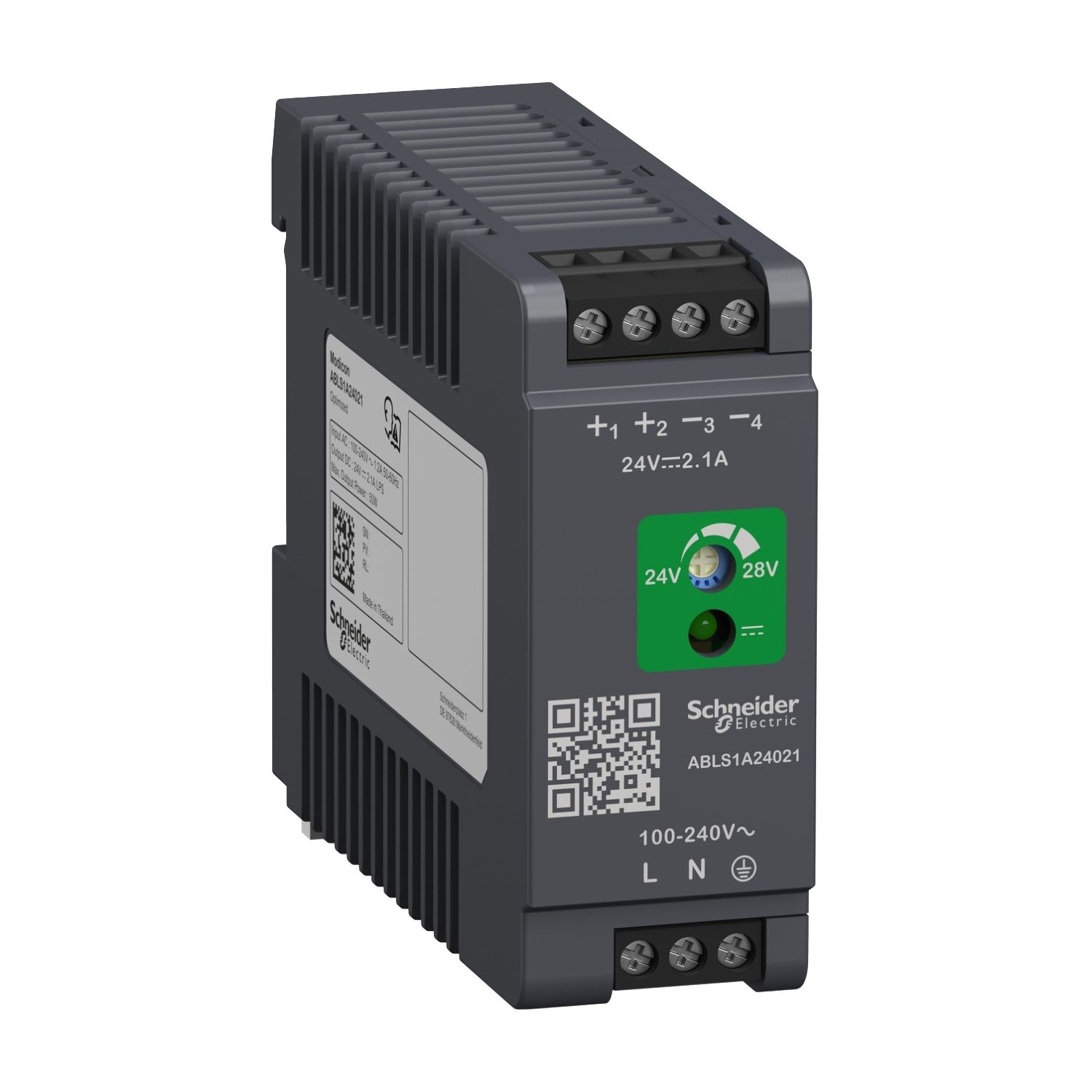 Picture of Regulated Power Supply, 100 to 240V AC, 24V, 2.1A, single phase, Optimized