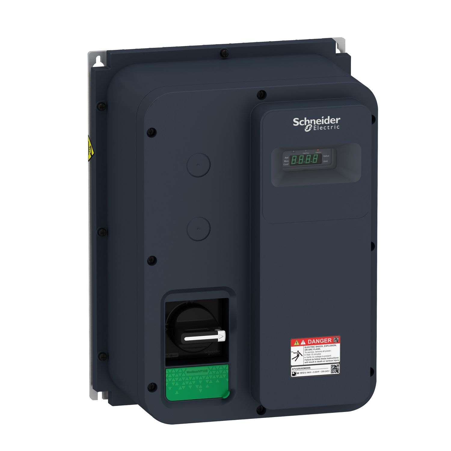 Picture of variable speed drive, Altivar Machine ATV320, 0.75kW, 200 to 240V, 1 phase, enclosed, IP65