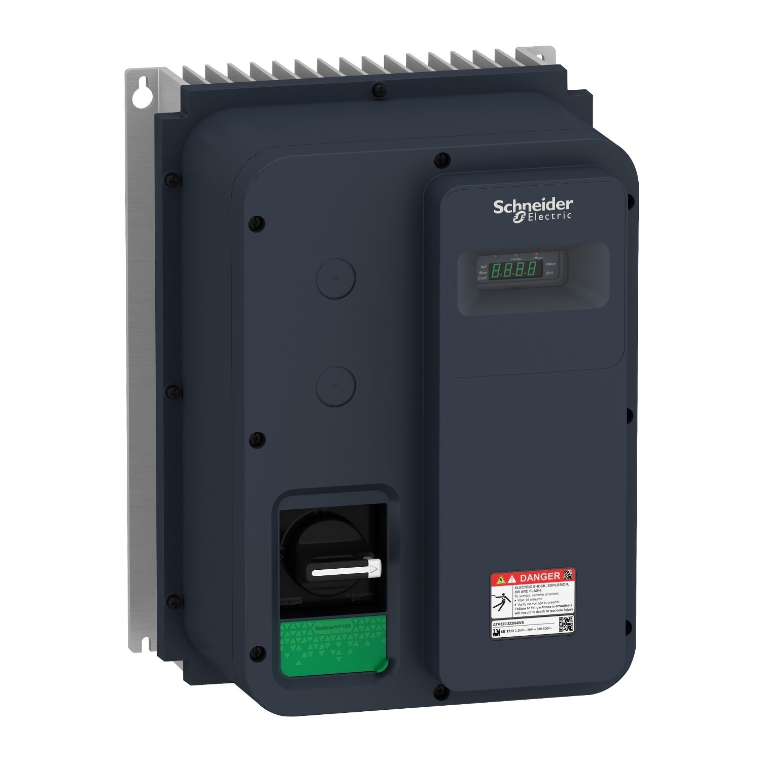 Picture of variable speed drive, Altivar Machine ATV320, 1.1kW, 200 to 240V, 1 phase, enclosed, IP65
