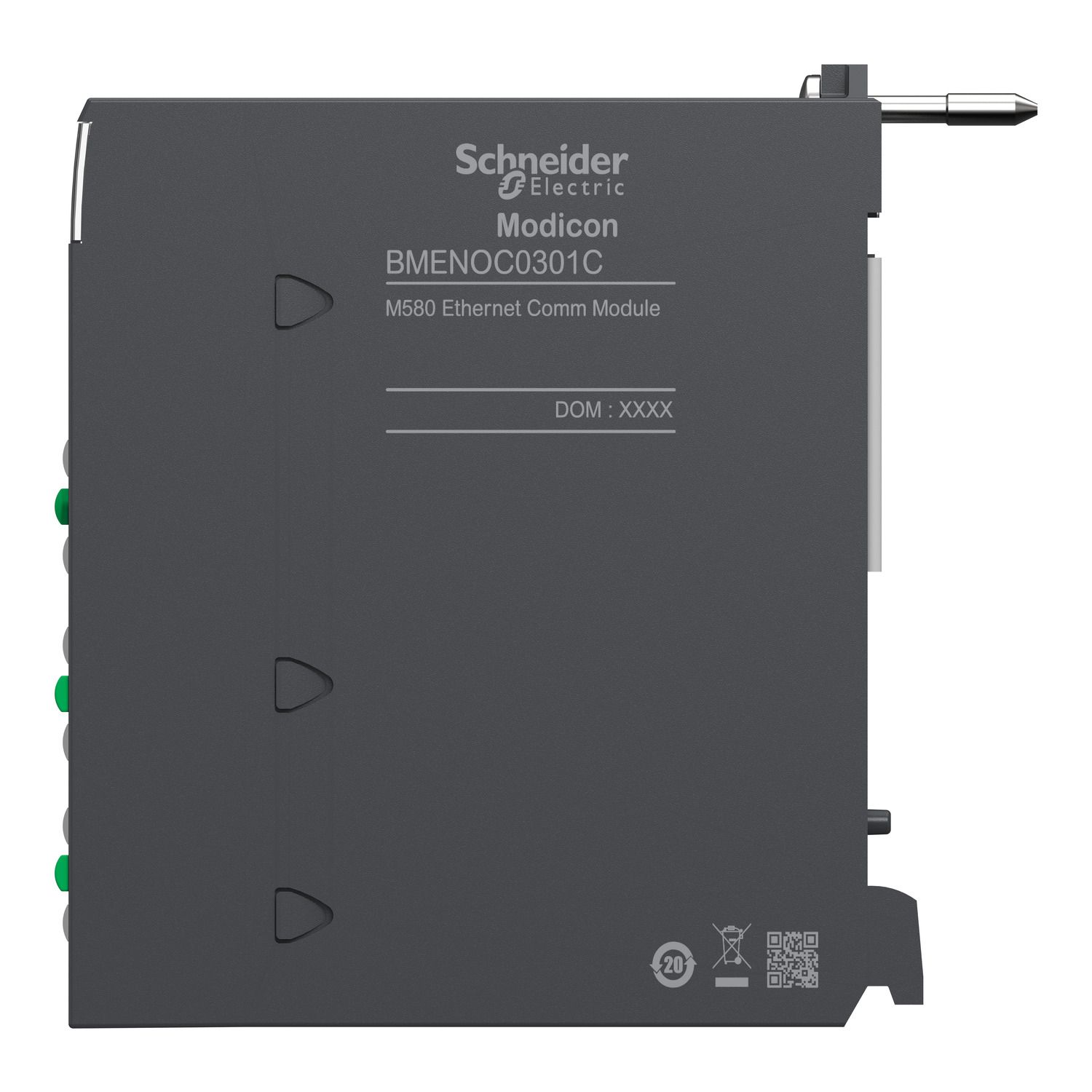 Picture of network module, Modicon M580, Ethernet IP/Modbus TCP, coated
